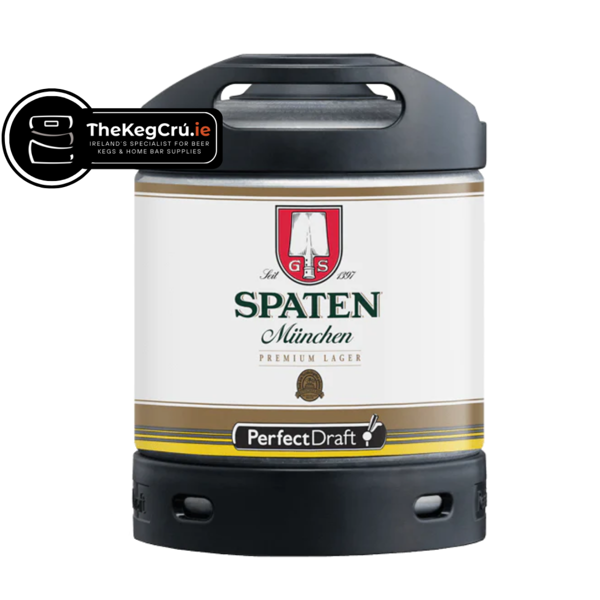 Spaten Lager PerfectDraft Keg – Lager – 5.2% ABV - 6L PerfectDraft Keg - TheKegCru.ie