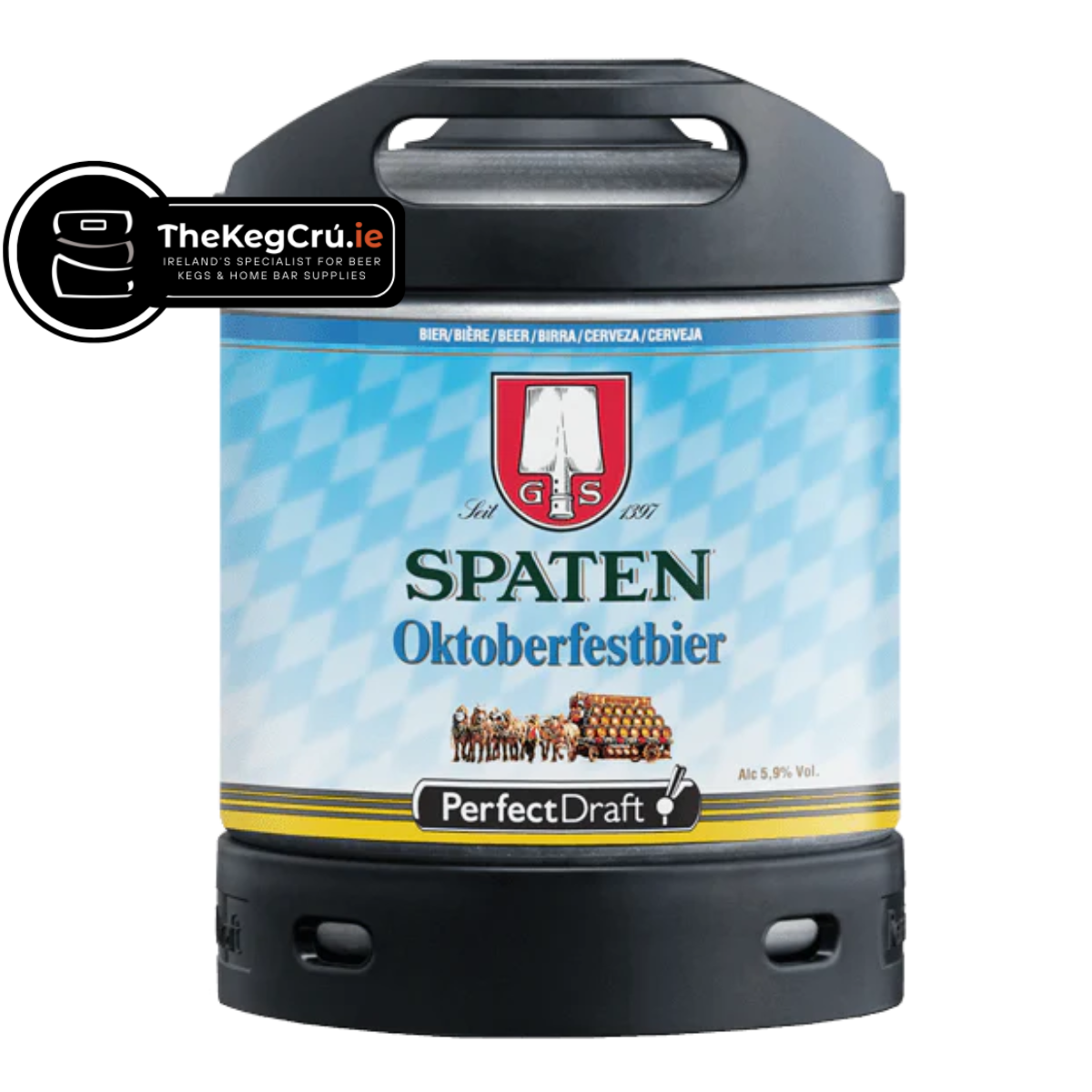 PerfectDraft - Spaten Oktoberfestbier - Lager - 5.9% ABV - 6L Perfect Draft Keg - TheKegCru.ie