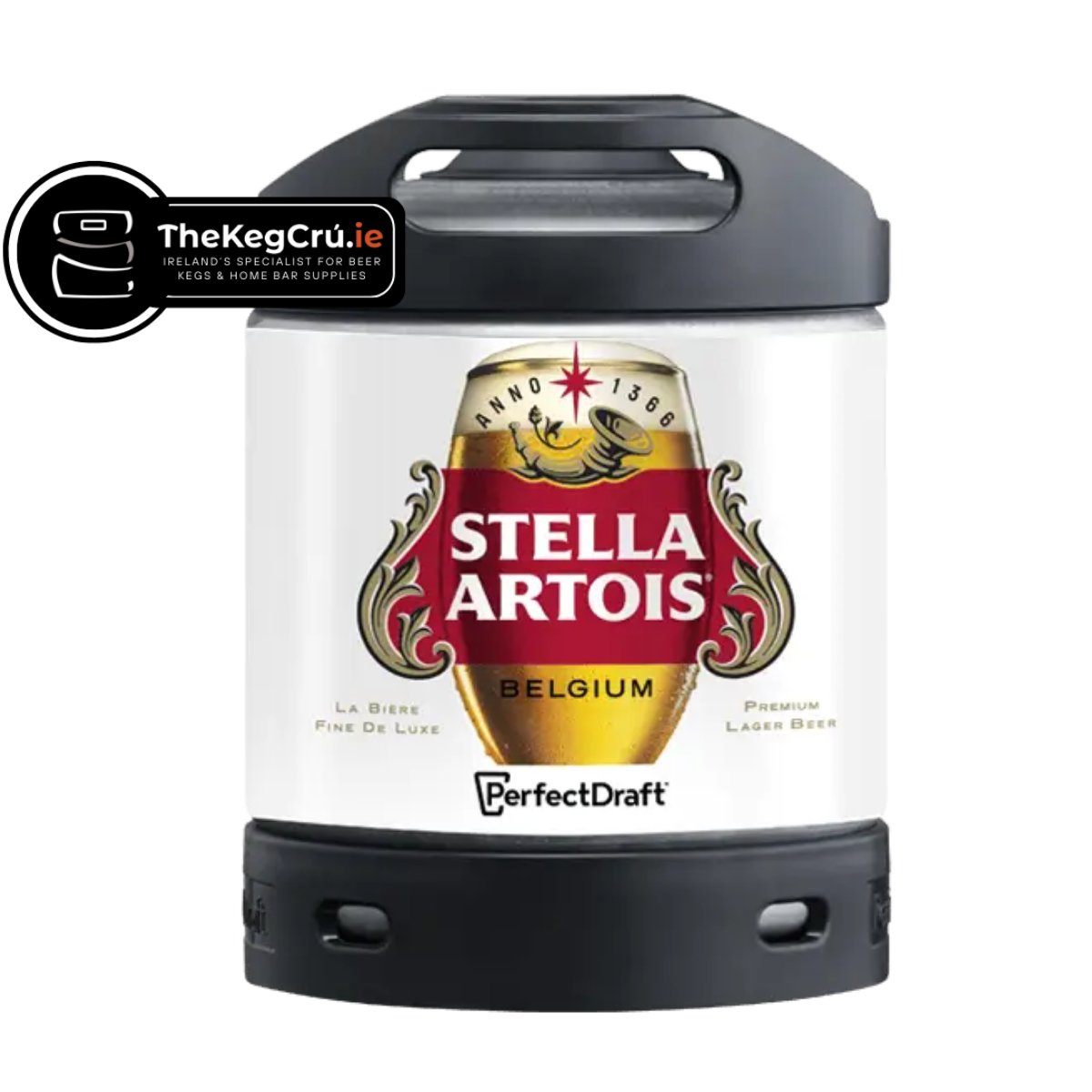 Stella Artois PerfectDraft Keg – Lager – 5% ABV - 6L PerfectDraft Keg - TheKegCru.ie