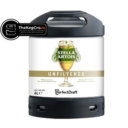 Stella Artois Unfiltered PerfectDraft Keg – Lager – 5% ABV - 6L PerfectDraft Keg - TheKegCru.ie