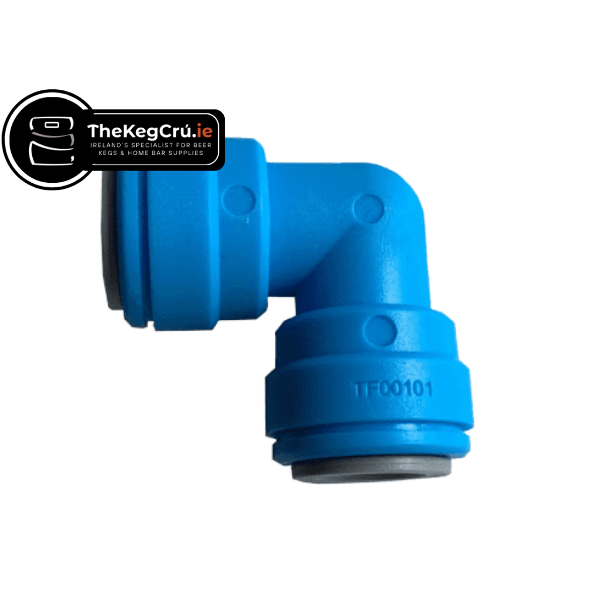 TecFlo - Elbow Connector - 3/8" Push Fit to 3/8" Push Fit - TheKegCru.ie