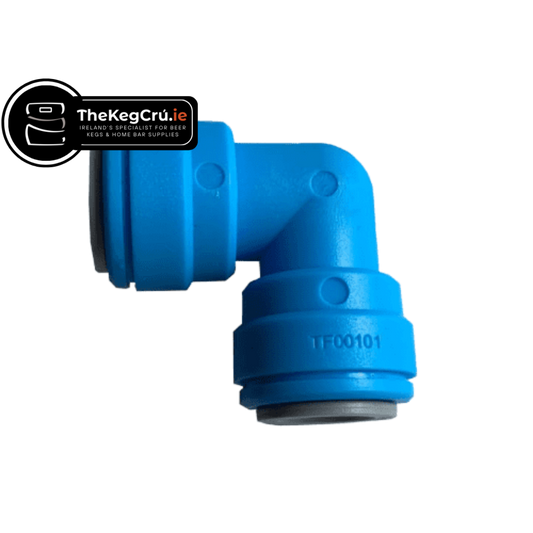 TecFlo - Elbow Connector - 3/8" Push Fit to 3/8" Push Fit - TheKegCru.ie