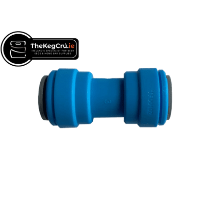TecFlo - Straight Connector - 3/8" Push Fit to 3/8" Push Fit - TheKegCru.ie