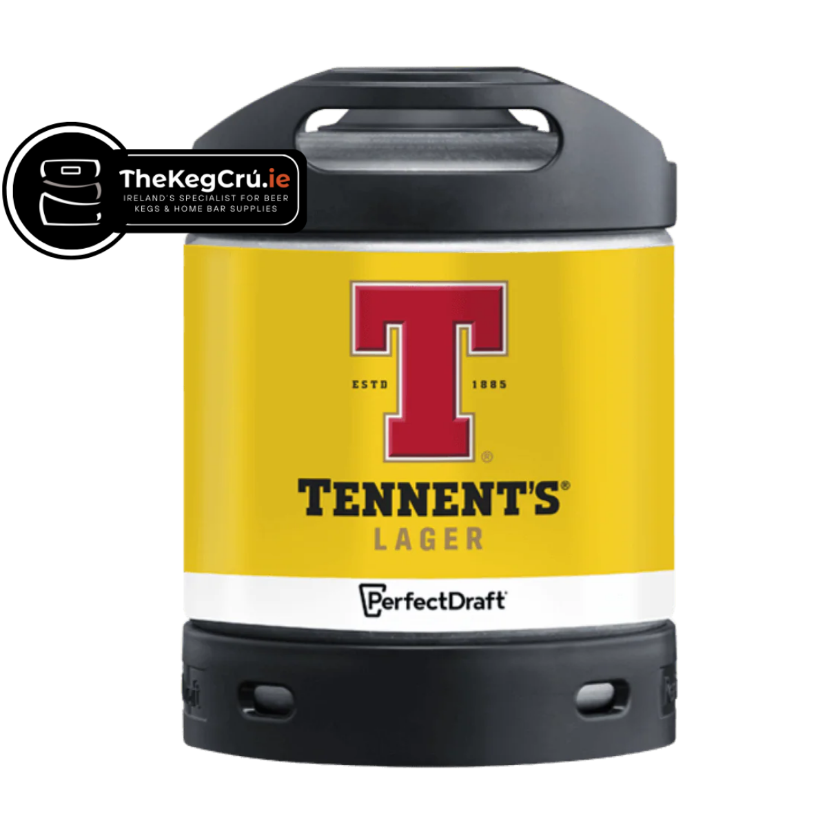 Tennents Lager PerfectDraft Keg – Lager – 4% ABV - 6L PerfectDraft Keg - TheKegCru.ie