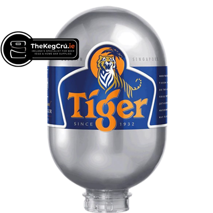 Tiger Blade Keg – Lager – 4.8% ABV - 8L Blade Keg - TheKegCru.ie