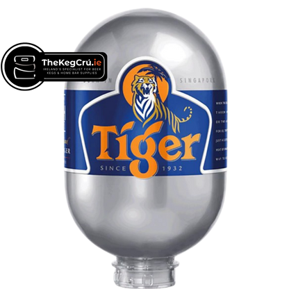 Tiger Blade Keg – Lager – 4.8% ABV - 8L Blade Keg - TheKegCru.ie