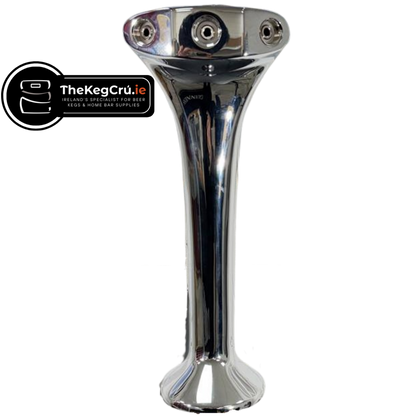 Metal Tower - 3 Tap Font - Chrome - TheKegCru.ie
