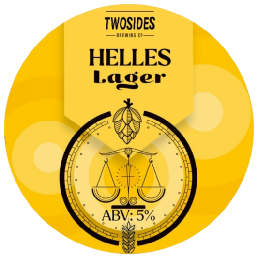 Two Sides Brewing Co. Helles - Lager - 5% ABV - 30L Keg (53 Pints) Stainless Steel Keg