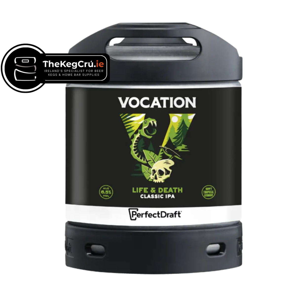 PerfectDraft - Vocation Life & Death - IPA – 6.5% ABV - 6L PerfectDraft Keg - TheKegCru.ie