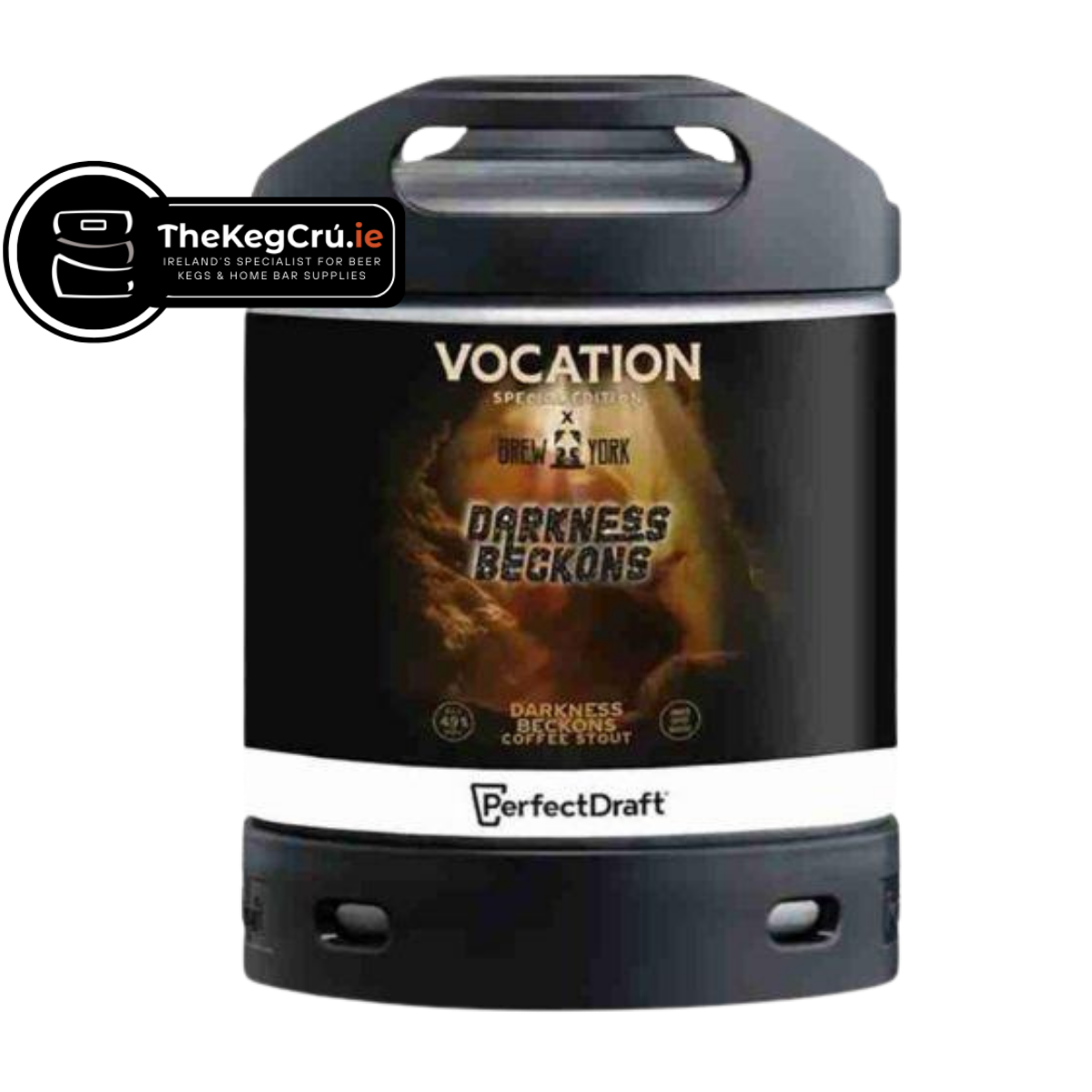 PerfectDraft - Vocation X Brew York Darkness Beckons - Stout – 4.9% ABV - 6L PerfectDraft Keg - TheKegCru.ie