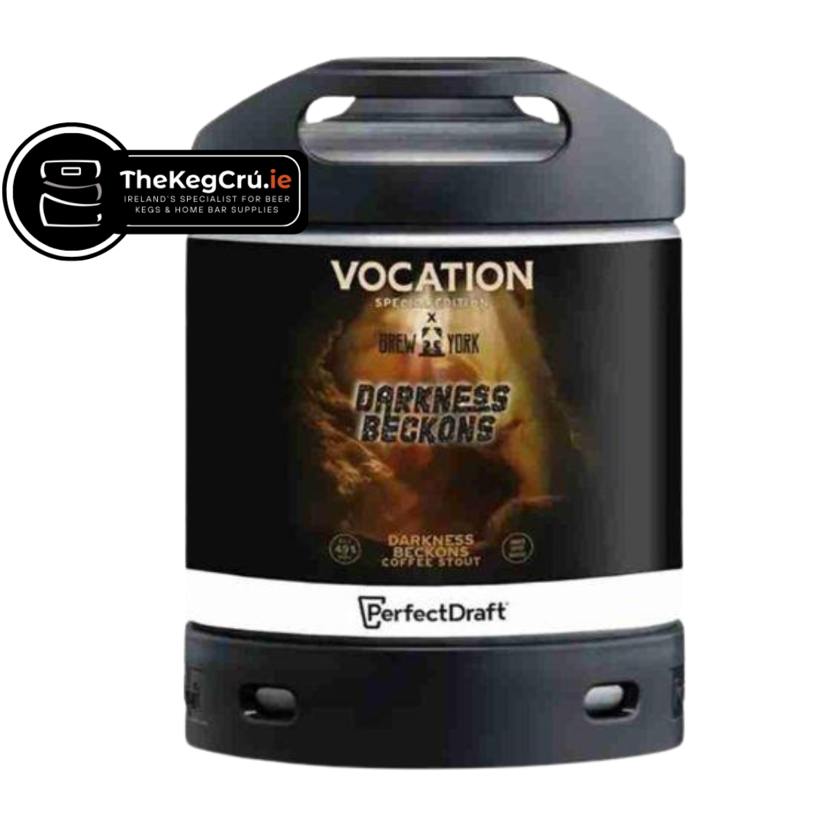 PerfectDraft - Vocation X Brew York Darkness Beckons - Stout – 4.9% ABV - 6L PerfectDraft Keg - TheKegCru.ie