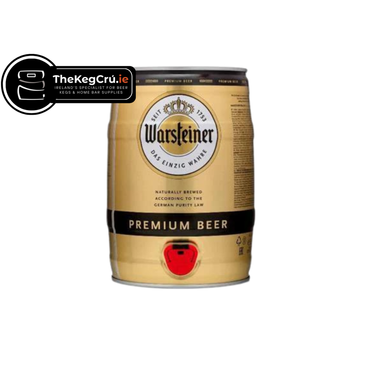 Warsteiner Premium Beer - Lager- 4.8% ABV - 5L Keg - TheKegCru.ie