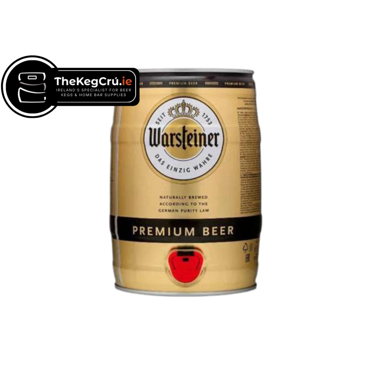 Warsteiner Premium Beer - Lager- 4.8% ABV - 5L Keg - TheKegCru.ie