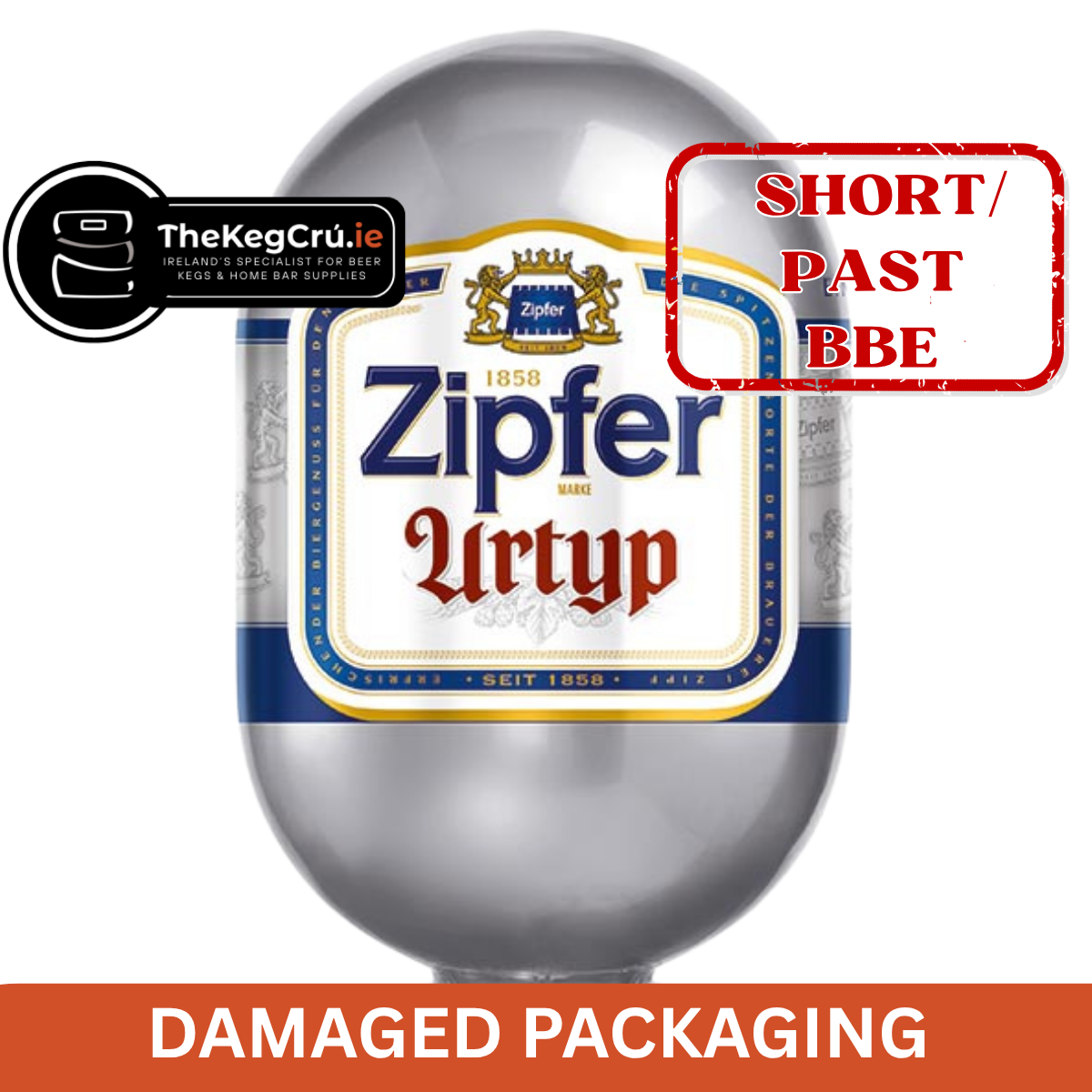 Zipfer Urtyp Blade Keg – Lager – 5.4% ABV - 8L Blade Keg - TheKegCru.ie