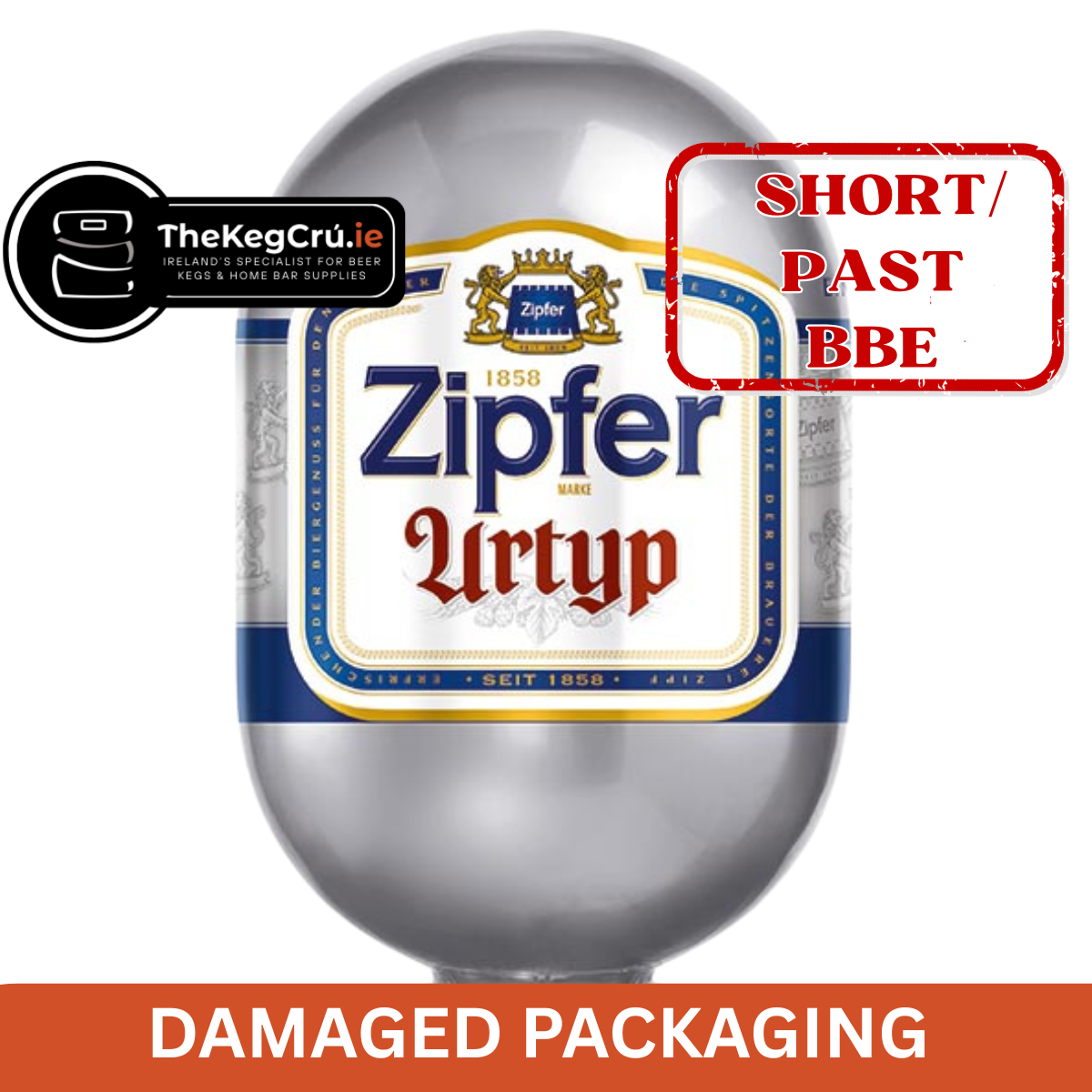 Zipfer Urtyp Blade Keg – Lager – 5.4% ABV - 8L Blade Keg - TheKegCru.ie
