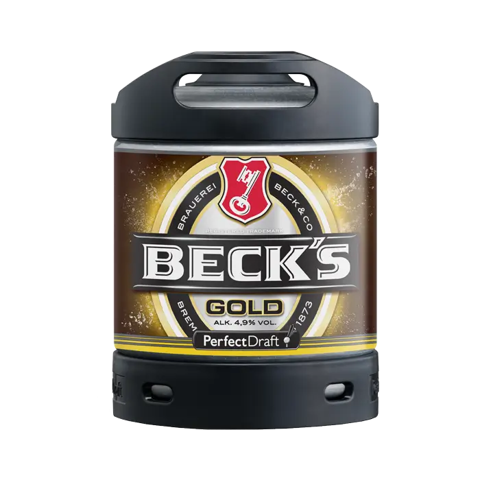 Becks Gold PerfectDraft Keg – Lager – 4.9% ABV - 6L PerfectDraft Keg - TheKegCru.ie