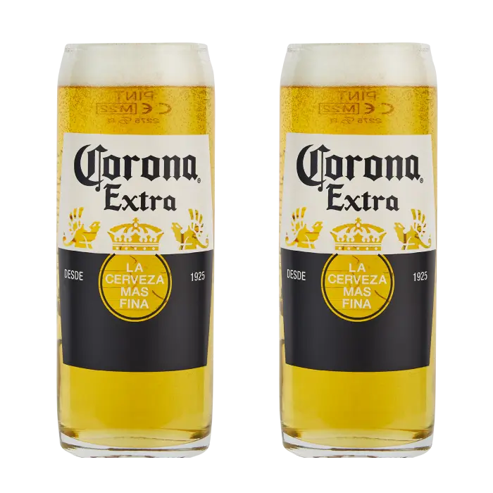 PerfectDraft Corona Extra Twin Pint Glass Pack - TheKegCru.ie