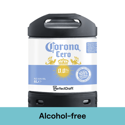 Corona Cero 0.0% PerfectDraft Keg – Non Alcoholic Lager – 0% ABV - 6L PerfectDraft Keg - TheKegCru.ie