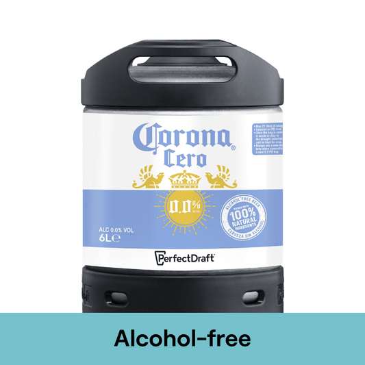 Corona Cero 0.0% PerfectDraft Keg – Non Alcoholic Lager – 0% ABV - 6L PerfectDraft Keg