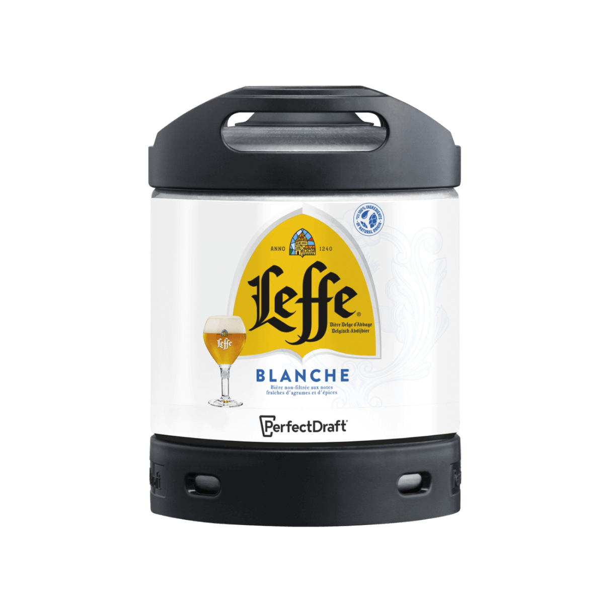 Leffe Blanche PerfectDraft Keg - Witbier – 5.7% ABV - 6L PerfectDraft Keg - TheKegCru.ie