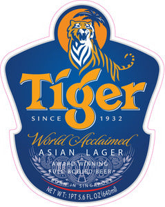 Tiger Beer - Lager - 4.8% ABV- 30L Keg (52 Pints) - Stainless Steel Keg - TheKegCru.ie