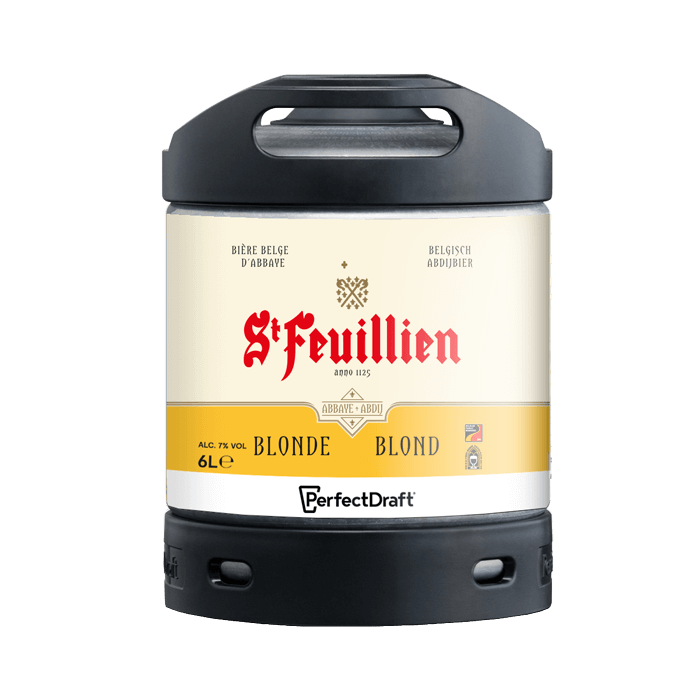 St Feuillien Blonde PerfectDraft Keg - Belgian Golden Strong Ale – 7% ABV - 6L PerfectDraft Keg - TheKegCru.ie