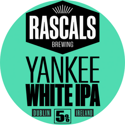 Rascals – Yankee White IPA – 5% ABV – 50L Keg (≈88 Pints) – Stainless Steel Keg - yANKEEwHITE_348a7f95-12dc-4e7e-9069-5850724ff8ff