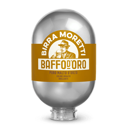Birra Moretti Baffo D’Oro Blade Keg - Lager - 4.8% ABV - 8L Blade Keg