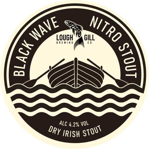 Lough Gill - Black Wave - Nitro Stout - 4.2% ABV - 30L Keg (53 Pints) - UniKeg - TheKegCru.ie