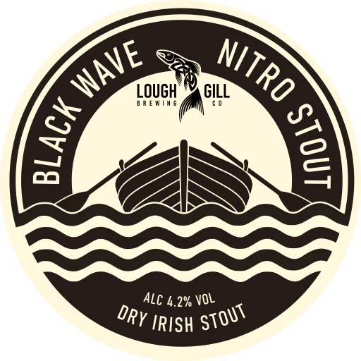 Lough Gill - Black Wave - Nitro Stout - 4.2% ABV - 30L Keg (53 Pints) - UniKeg
